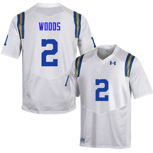Men #2 Josh Woods UCLA Bruins Under Armour College Football Jerseys Sale-White